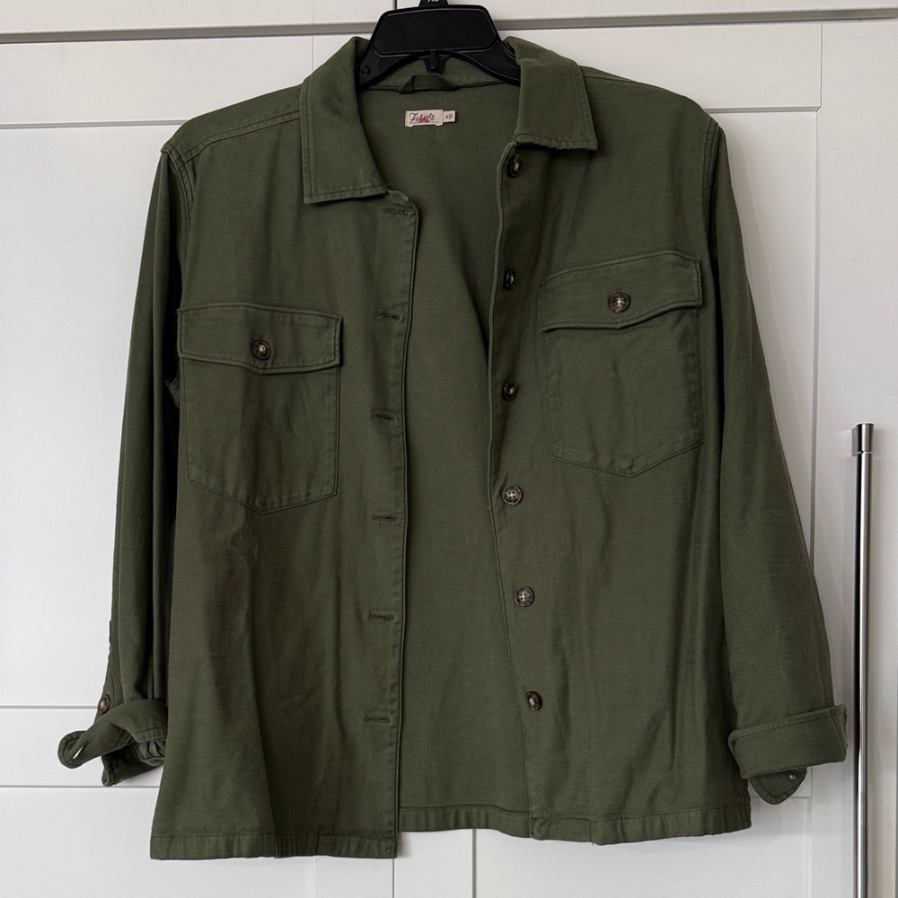 Faherty women’s  Olive Green Shirt Jacket